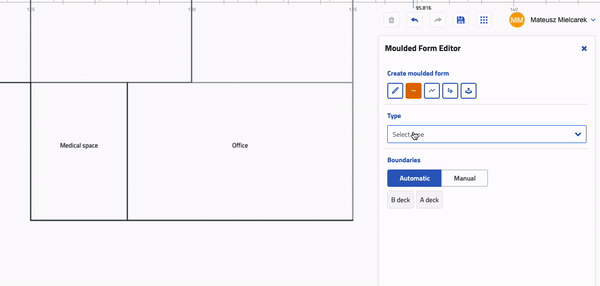 Pre-select type feature in Naval Architect