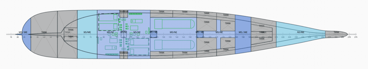 Preliminary HVAC arrangement deck plans
